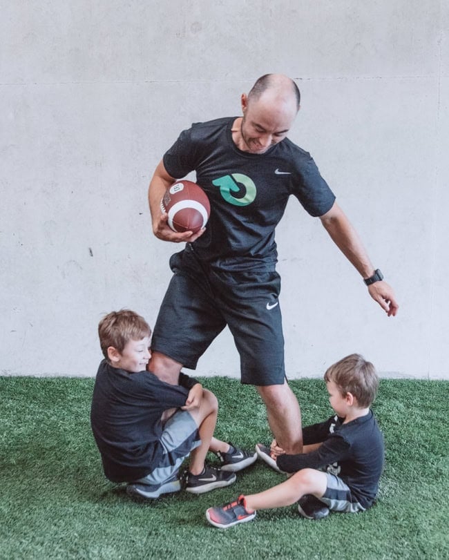 Dr Mark Playing with Kids Baseline Concussion Testing